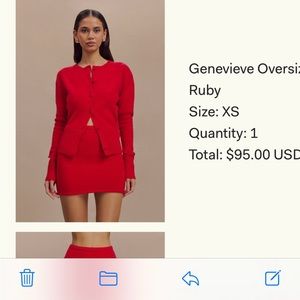 Meshki Cardigan Ruby Red XS